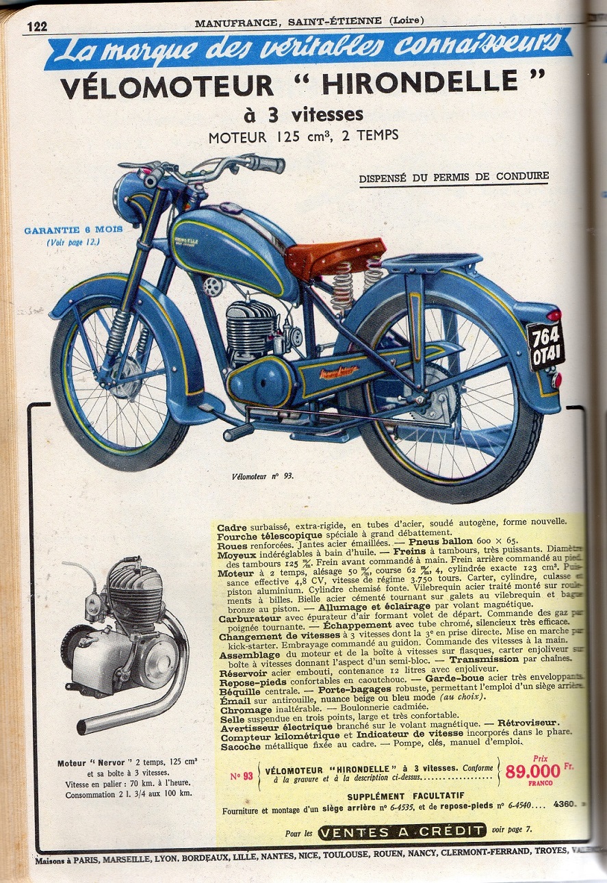 catalogue MANUFRANCE 1956 . Mot_ca16