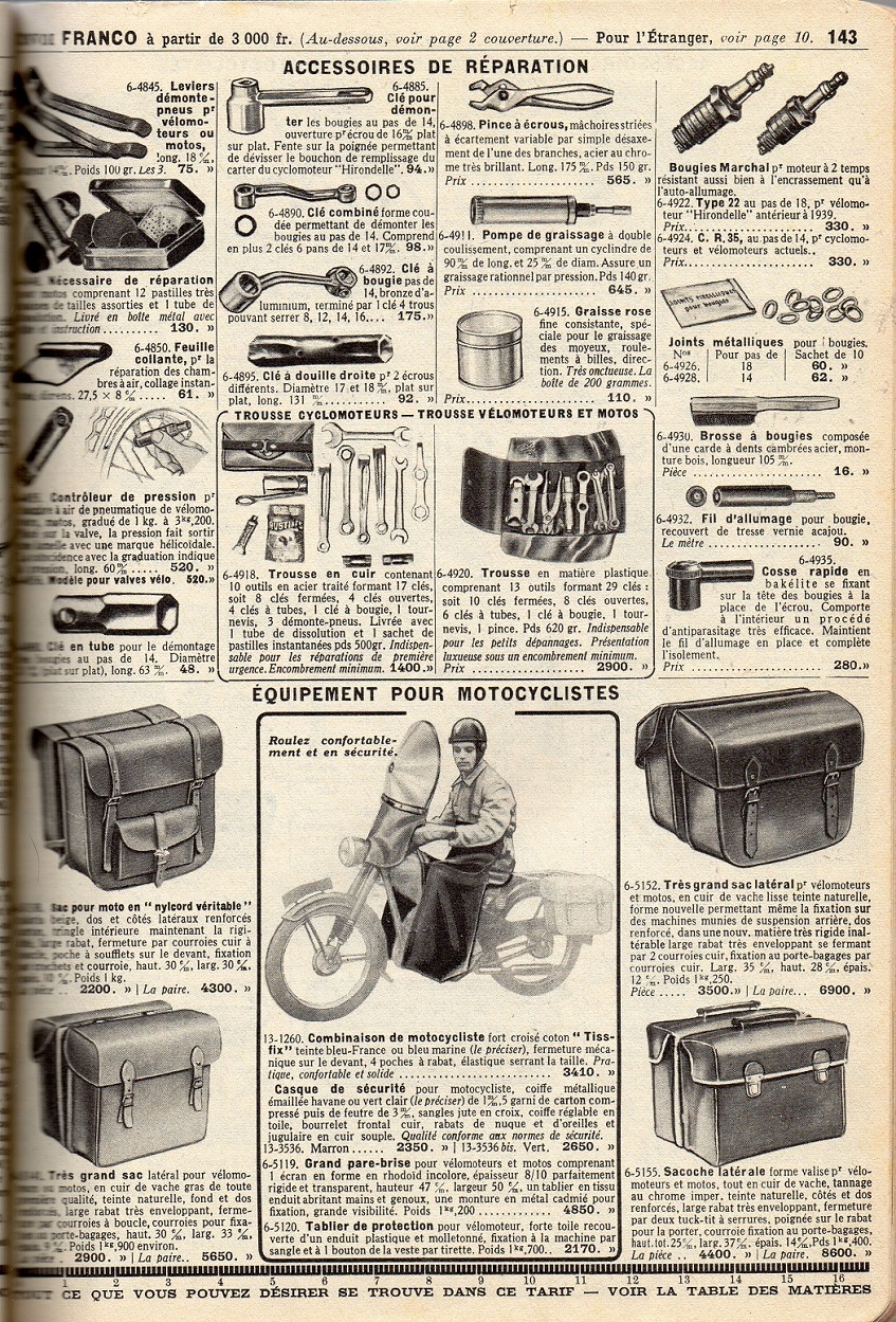 catalogue MANUFRANCE 1956 . Mot_ca19