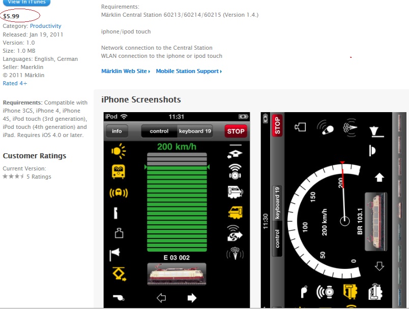 Nouveau logiciel Marklin pour Ipod, Iphone et Ipad. Iphone10