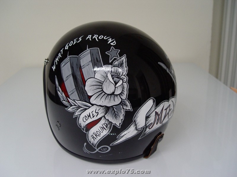 American Tattoo Passion on Bell helmet. Dsc03412