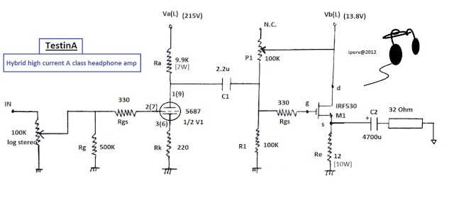 'TestinA': Hybrid high current A class headphone ampli Testin17