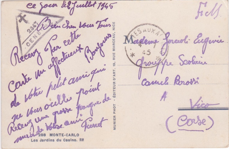 lettre avec censure FFL plus cachet poste aux armées 1945_c10