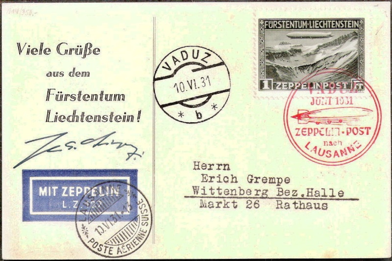 Zeppelinpost des LZ 127 Lichte10