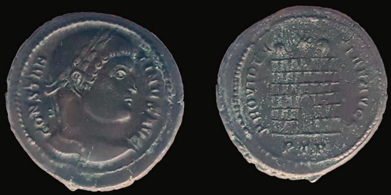 Double nummus / fusion de coins - Constantin I  Sans_177