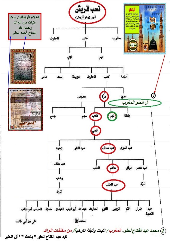 النسب الشريف لآل لحلو " محمد عبد الفتاح لحلو" الباحث في علم الأنساب 96287412