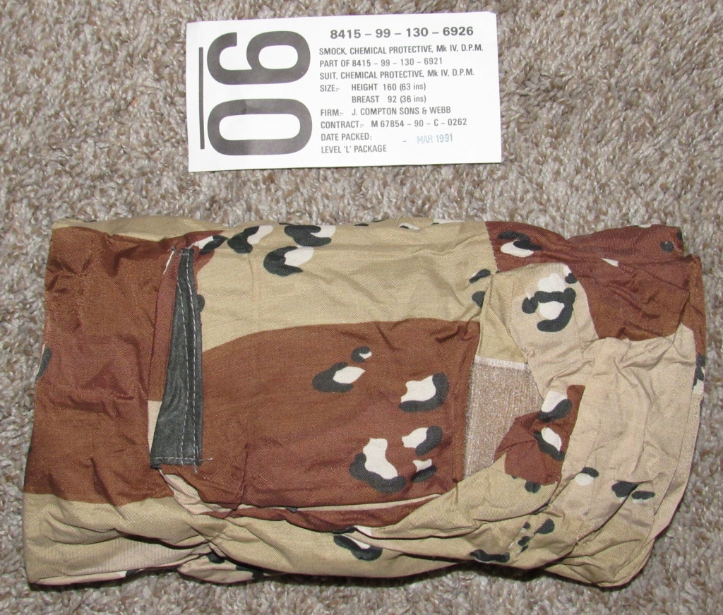 British made 6 Color Desert Chocolate Chip "Mk. IV DPM Chemical Protective Smock" Britis24