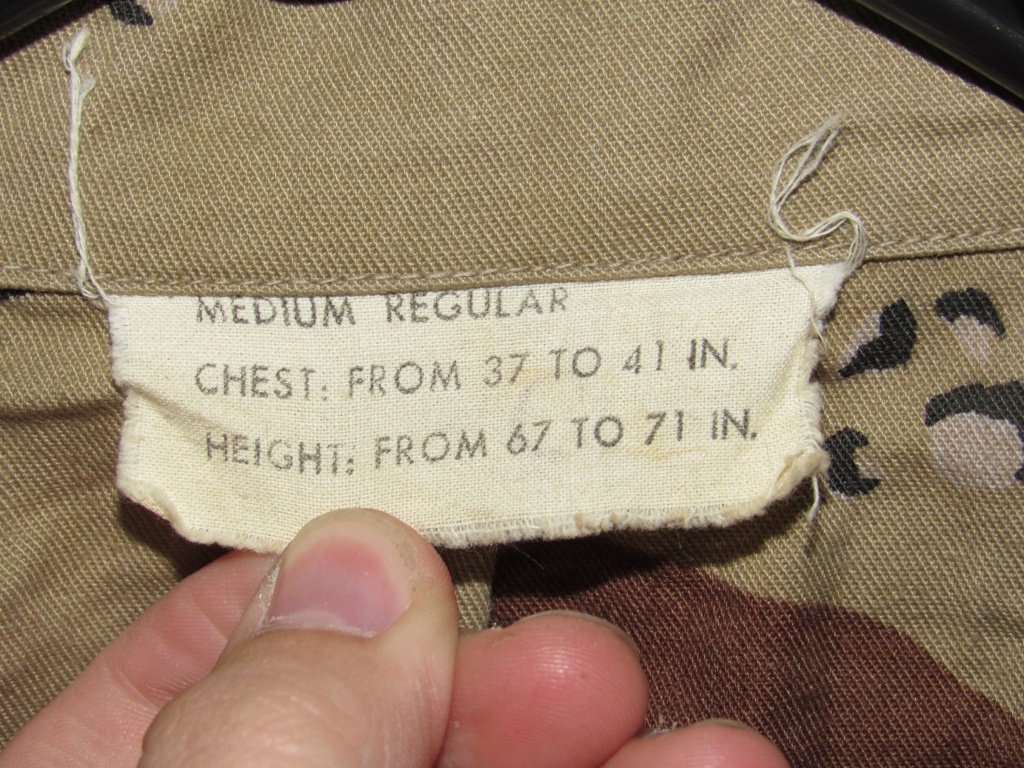 Desert uniforms (DCU) - DESERT 6 colors "Chocolate chip" dated 1984 - Page 2 Img_4721
