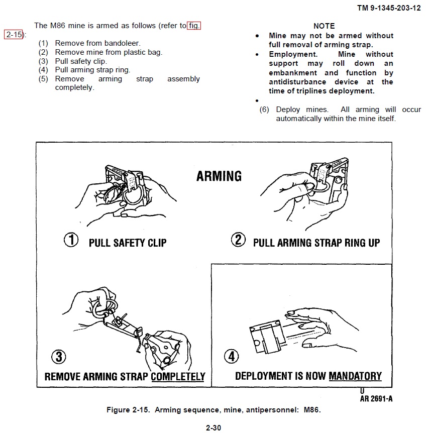 2-Cell Nylon Bag/Pouch/Bandoleer for the M86 Pursuit Deterrent Munition Anti-Personnel Bounding Mine (Mine, M86, APERS, PDM) M86_ar10