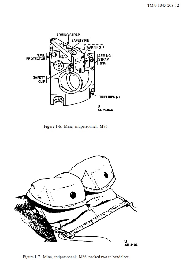 2-Cell Nylon Bag/Pouch/Bandoleer for the M86 Pursuit Deterrent Munition Anti-Personnel Bounding Mine (Mine, M86, APERS, PDM) M86_pu12