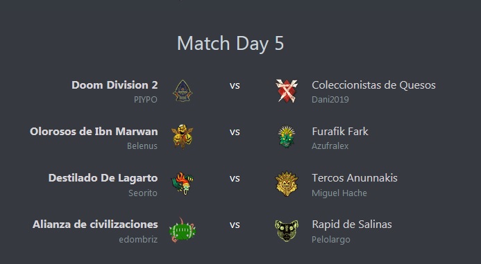 5ª Jornada del 09/Mar. al 18/Mar. Sin_t172