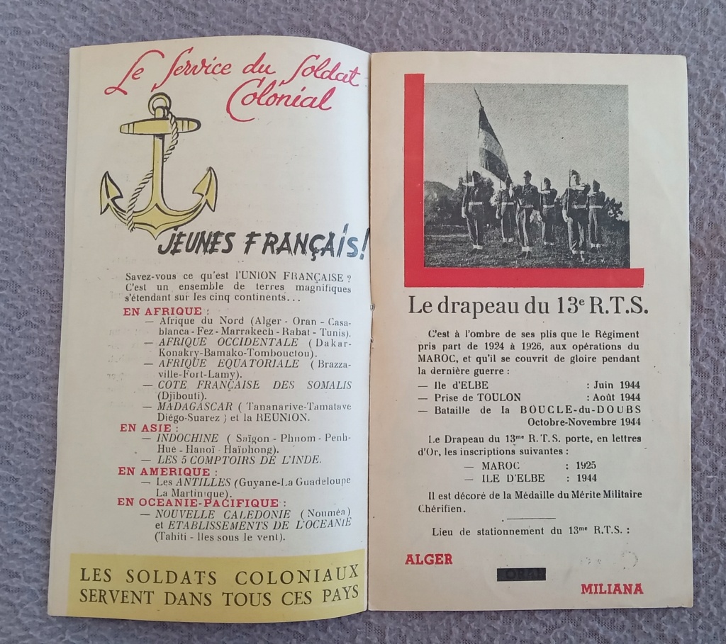 Brochures d'information et recrutement des armes et services de la Coloniale 20240134