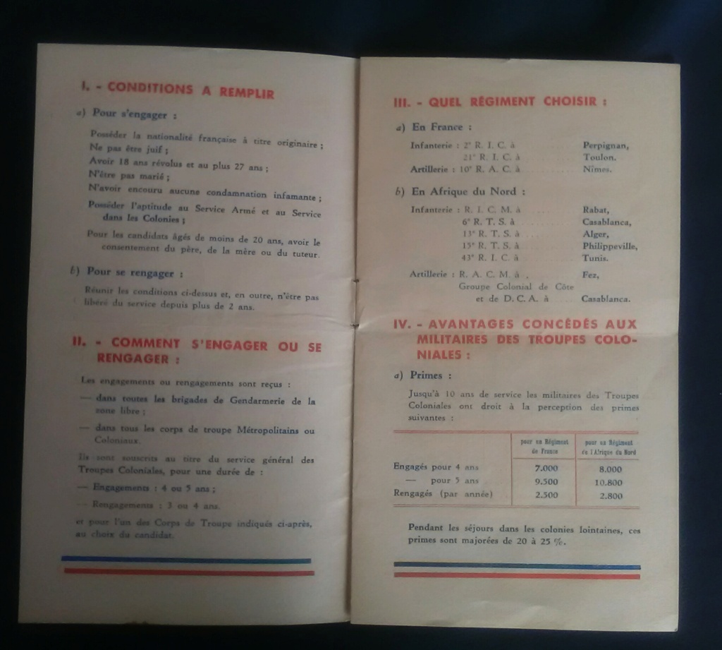 Brochure de recrutement dans les Troupes coloniales - Etat français Img_2900