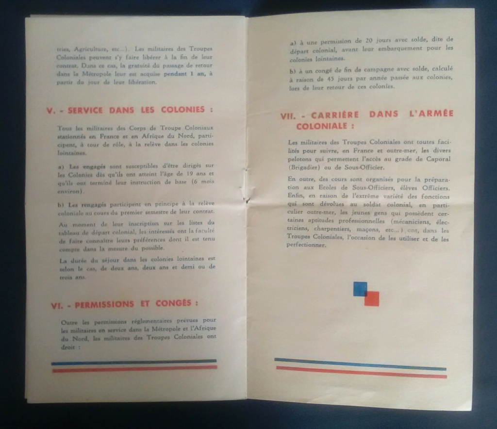Brochure de recrutement dans les Troupes coloniales - Etat français Img_2903