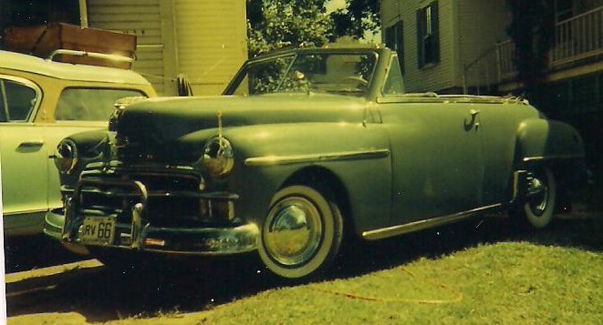 Four burning, six turning and my 1950 powder blue Plymouth convertible 1950_p11