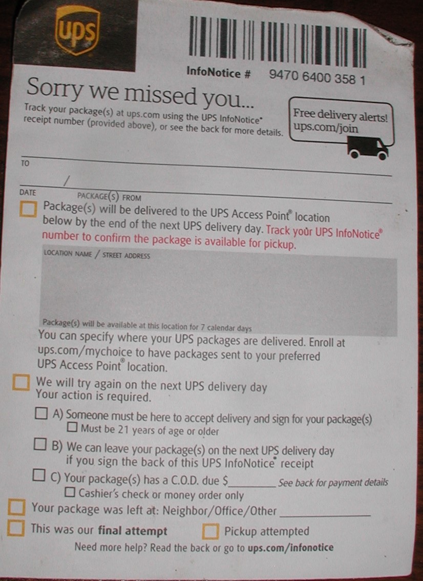 The shipping wars or my personal battle with UPS P1010793