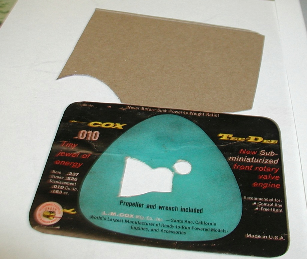 Cox TD .010 Blister Pack Insert Reproduction  P1014252