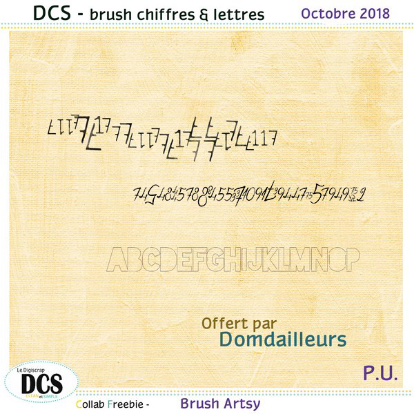 Atelier Artsy N°6: des chiffres et des lettres, brushes. - Page 3 Domdai12