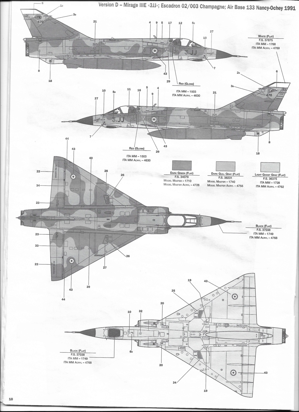 [ITALERI] DASSAULT MIRAGE III E 1/48ème Réf 12674 édition spéciale Notice Image_27