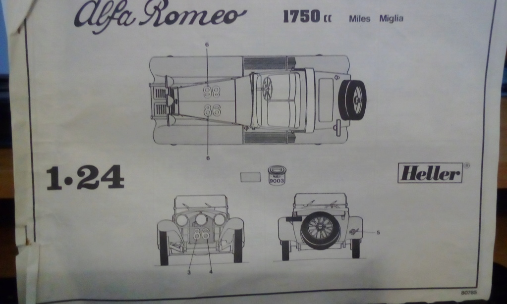 ALFA ROMEO 1750 cc MILES MIGLIA 1/24ème Réf 80785 Notice  Img_2096