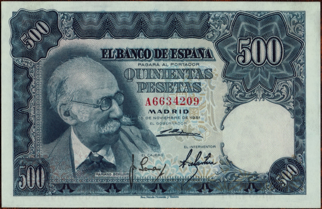 500 pesetas 1951 136