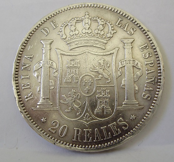20 Reales  1850 Isabel II Sin_tz11