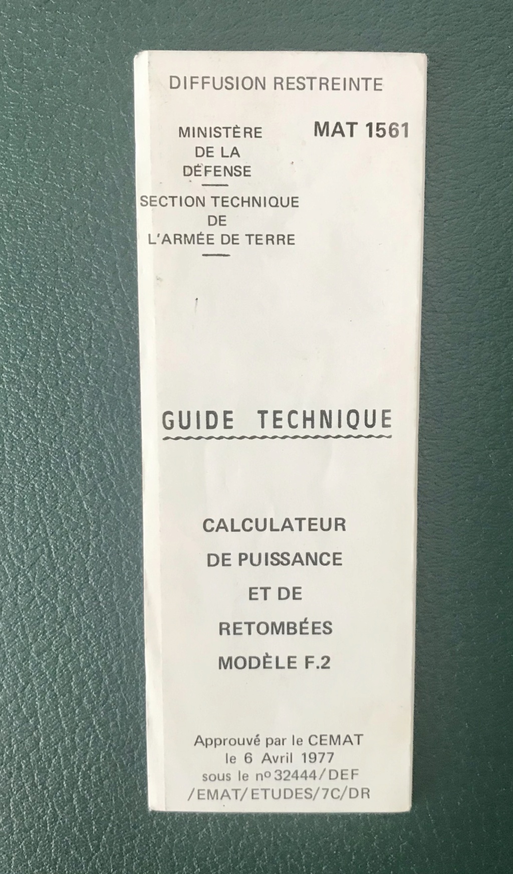 Calculateur de puissance et de retombées radioactives - Armée française  743d1310