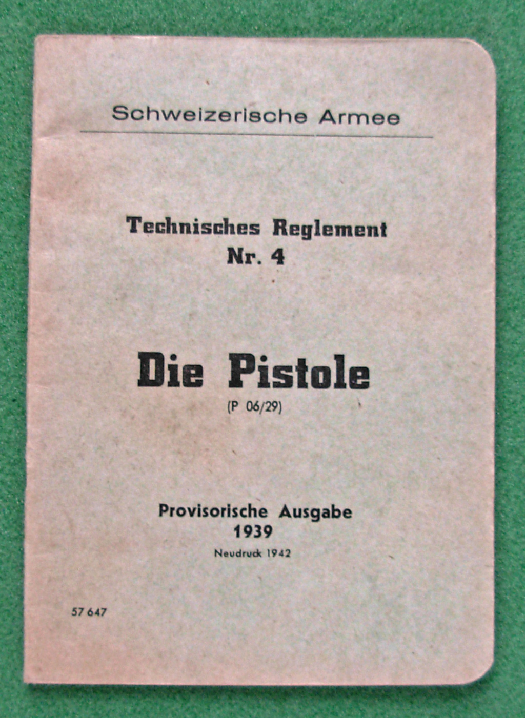 Petit fascicule pour la connaissance du revolver 1882 suisse Livret41