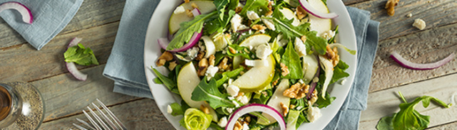 Salade verte à la poire et aux noix de cajou Pear-r10