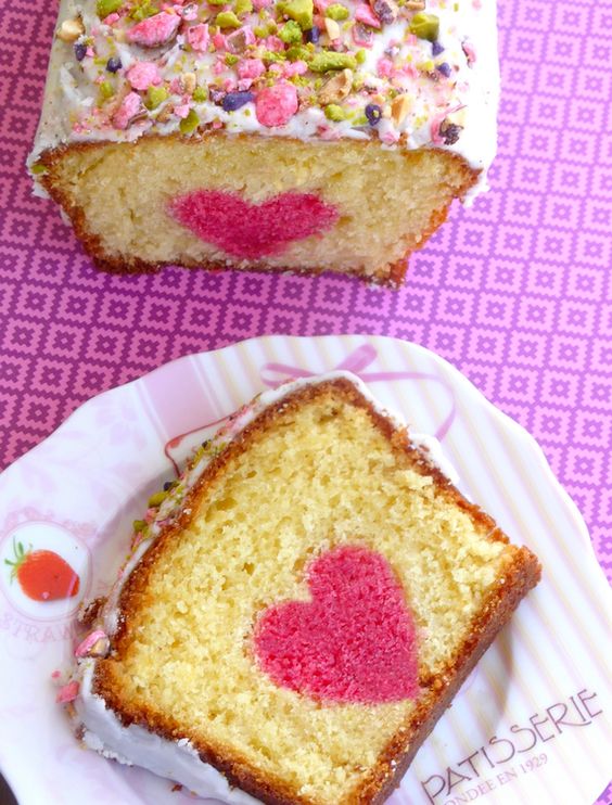Recette de Cake à la vanille, coeur caché pour fête des mères Recett16