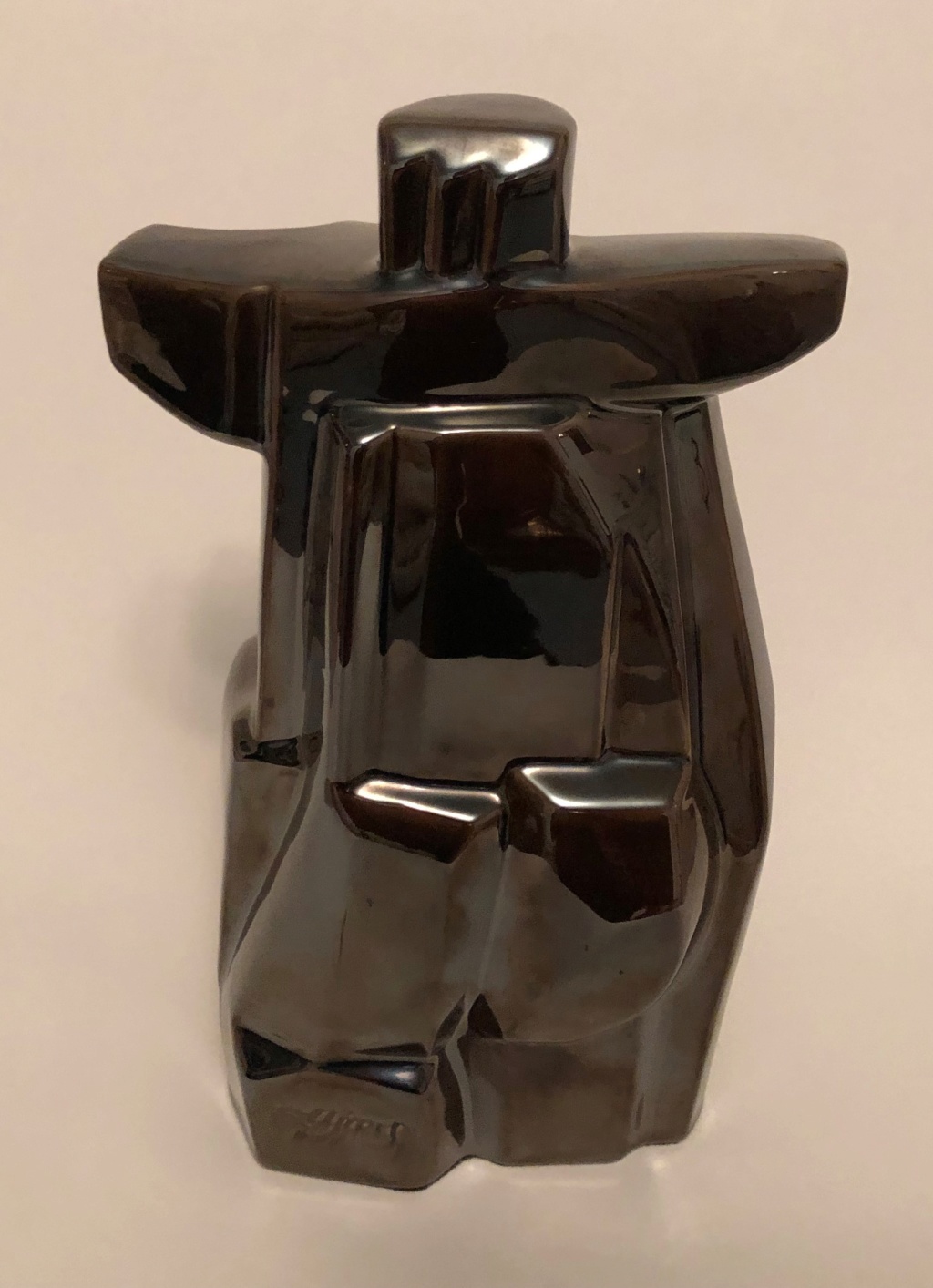 Abstract Cubist Pottery 26cm Tall Img_0015