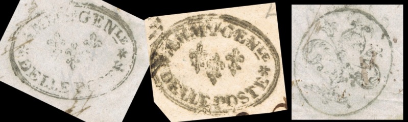 Papal States / Kingdom of the Two Sicilies Marks - 1857 Dellep10