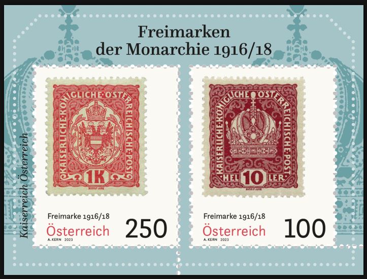 Österr. NEU: Blockausgabe Freimarken 1916/18 1_frei13