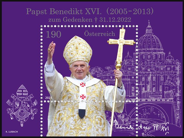Österr. NEU: Markenblock Papst Benedikt XVI. 3_bene10
