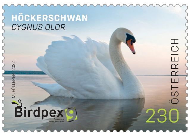 Österr. NEU: Birdpex 2022 - Höckerschwan 3_hzck10