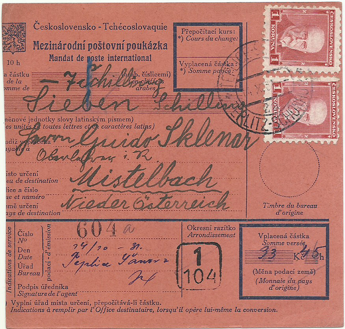 Osterreich - Verwendung von Portomarken in Österreich - Seite 4 Tschec14