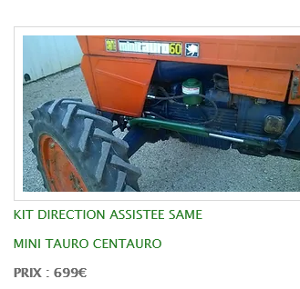 Kit direction assistée adaptable sur tout tracteur? Scree429