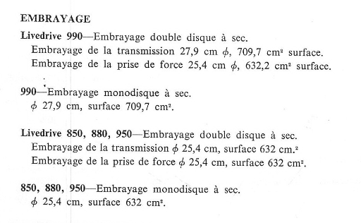 embrayage david brown 950 Scree455