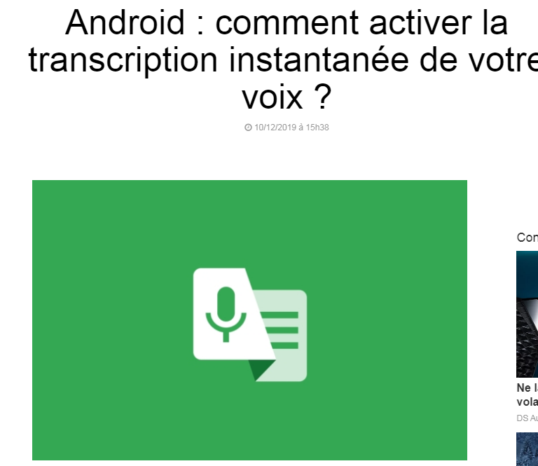 Android : comment activer la transcription instantanée de votre voix ? Captu104