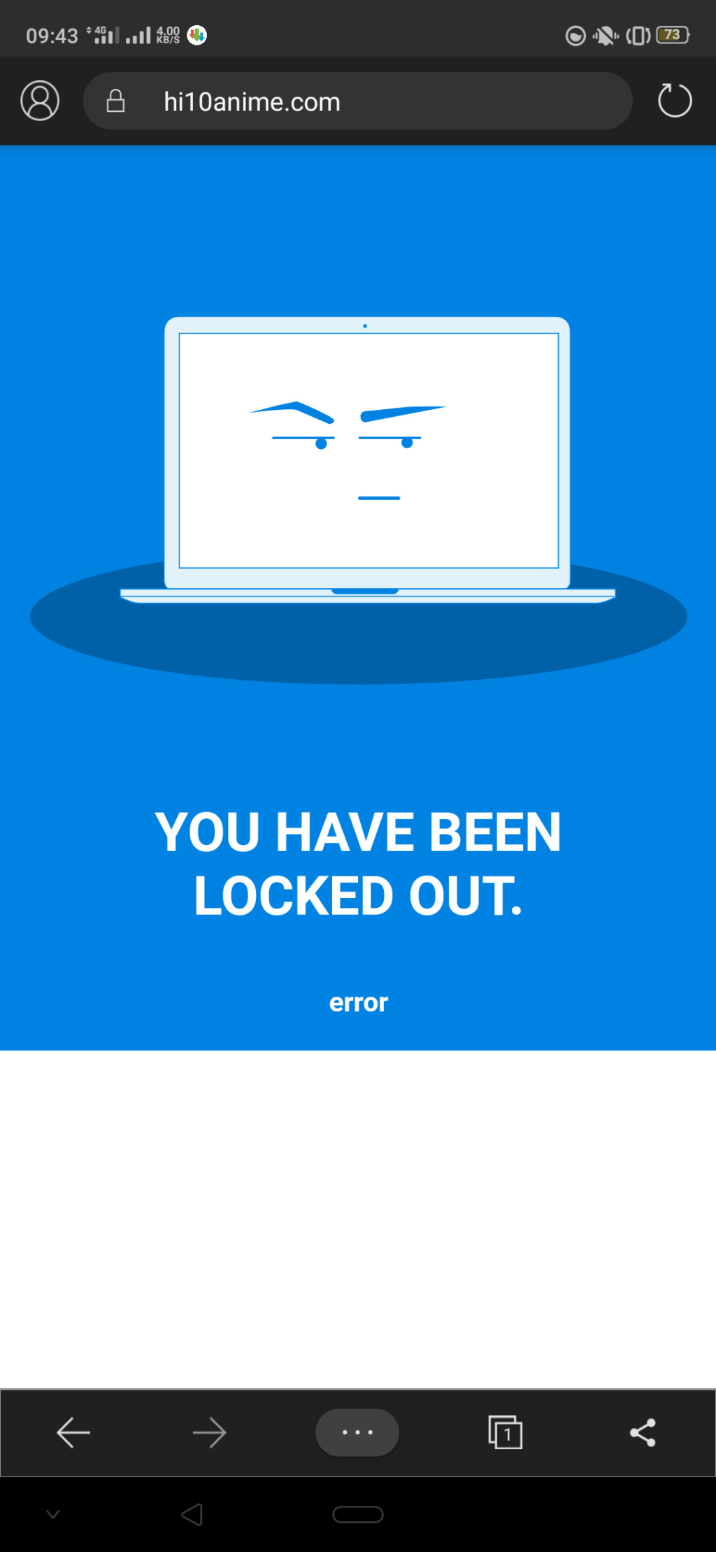 You have been locked out Screen10