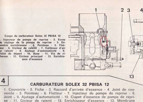 carburateur solex 32 pbisa 12