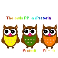 English irregular verbs : The owls PP -n (preterit) 0the_o10