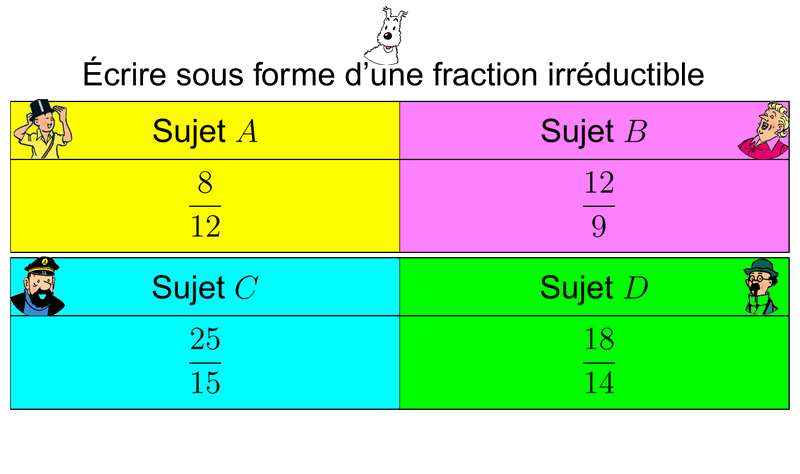 Rendre une Fraction irréductible  1fract12