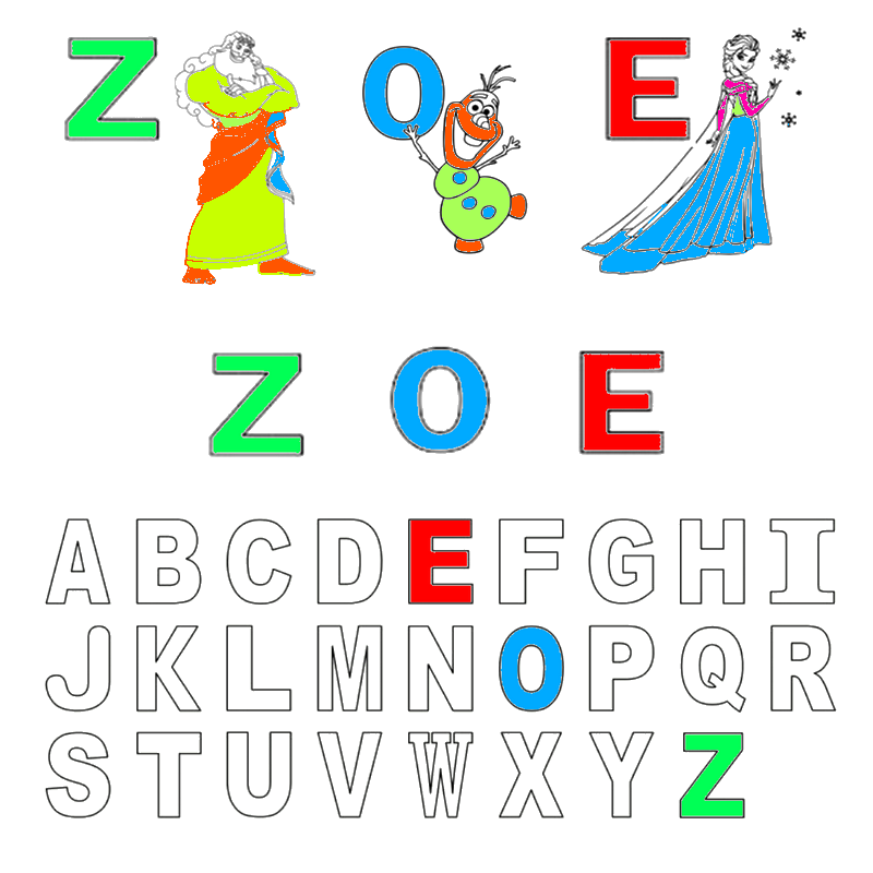 L'alphabet ZOE Alphab10
