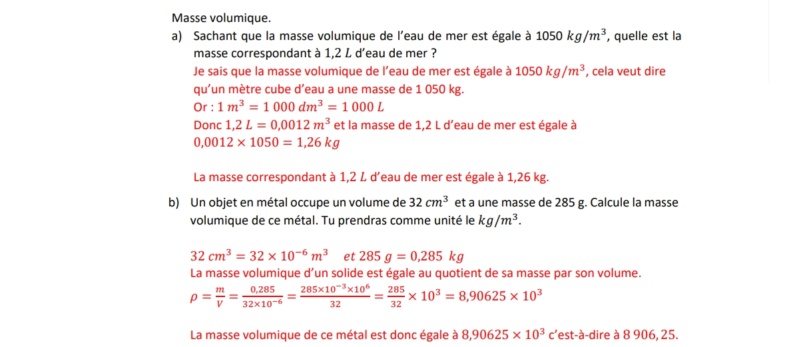 Masse volumique Maths_40