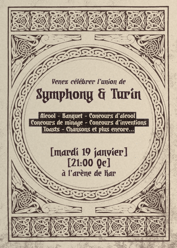 Mariage de Symphony et Turin Affich11