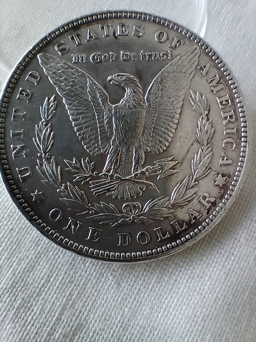 Limpieza moneda plata Morgan15