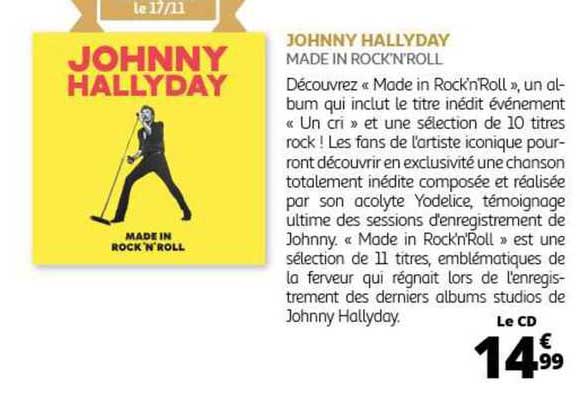 CD CRISTAL MADE IN ROCK'N'ROLL Johnny20