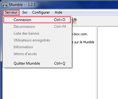 [Mumble] Accès au serveur Connec11