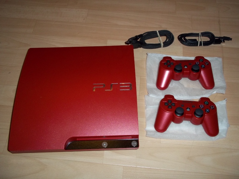(VDS) Console PS3 Scarlet Red + 2 Pads 100_1466