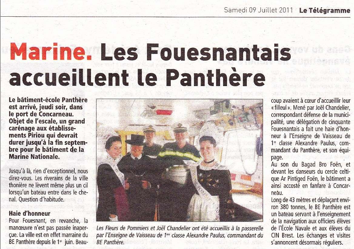 BE PANTHERE et sa ville marraine : FOUESNANT Articl11